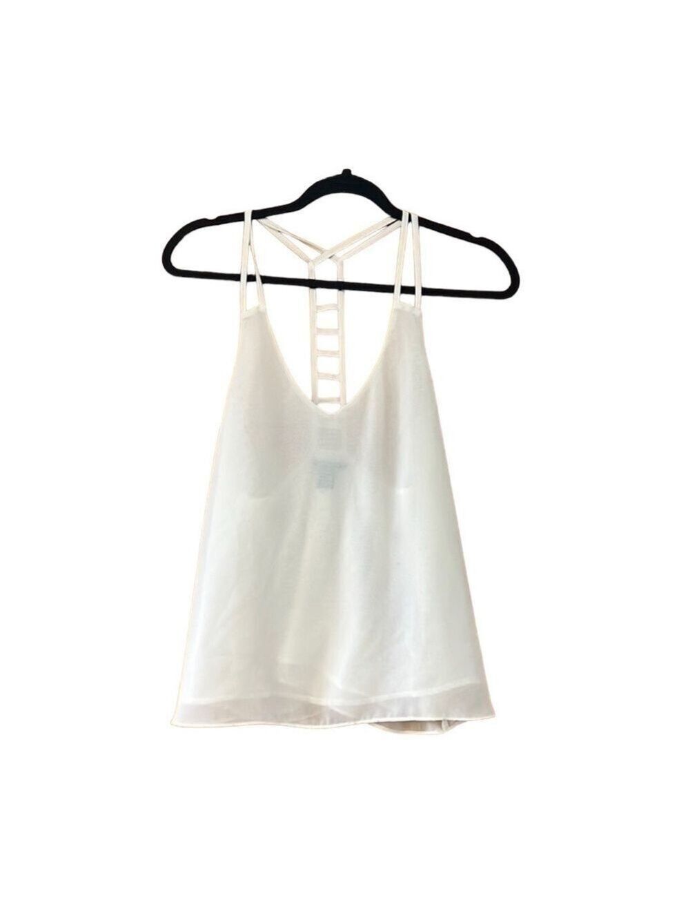 Forever 21 Ivory Sheer Tank Women's Small